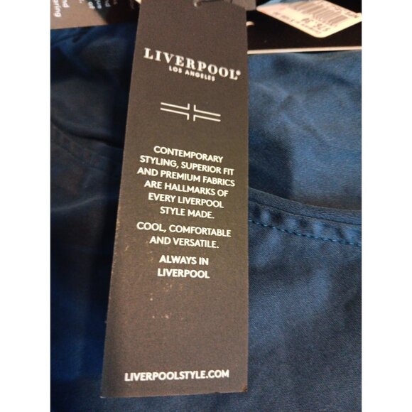 Liverpool Los Angeles Womens XS Stretch Sateen Notch Lapel Fitted Blazer Indigo - Picture 7 of 7